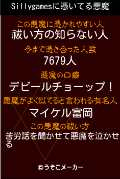 Sillygamesの悪魔祓いメーカー結果