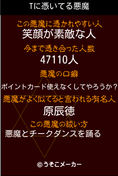 Tの悪魔祓いメーカー結果