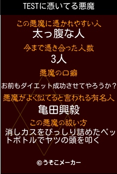 TESTの悪魔祓いメーカー結果