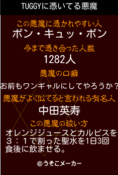 TUGGYの悪魔祓いメーカー結果