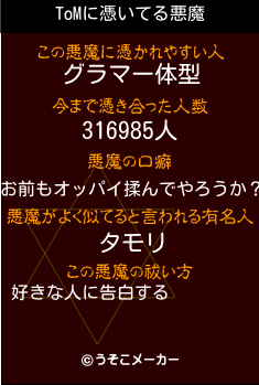 ToMの悪魔祓いメーカー結果