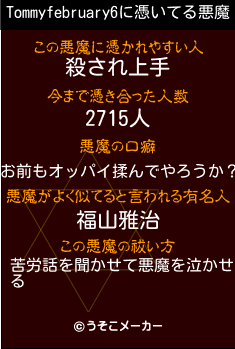 Tommyfebruary6の悪魔祓いメーカー結果