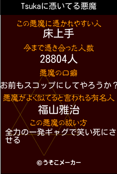 Tsukaの悪魔祓いメーカー結果