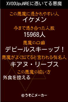 XV00UpuNREの悪魔祓いメーカー結果