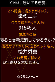 YUKKAの悪魔祓いメーカー結果