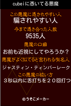 cubeiの悪魔祓いメーカー結果