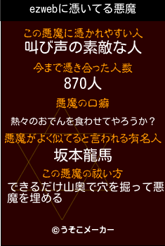 ezwebの悪魔祓いメーカー結果