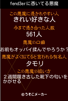 fend3erの悪魔祓いメーカー結果