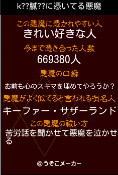 k??膩??の悪魔祓いメーカー結果