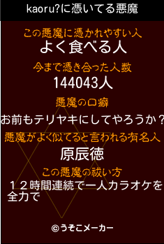 kaoru?の悪魔祓いメーカー結果