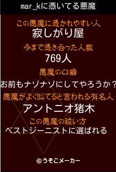 mar_kの悪魔祓いメーカー結果
