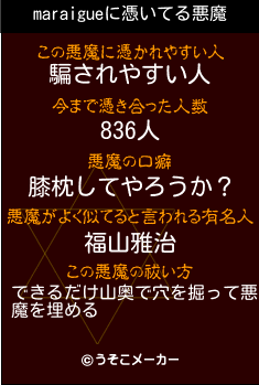 maraigueの悪魔祓いメーカー結果