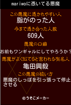 mariwoの悪魔祓いメーカー結果