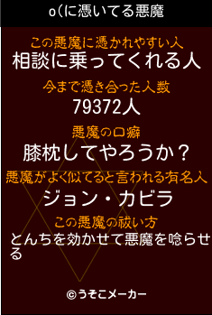 o(の悪魔祓いメーカー結果