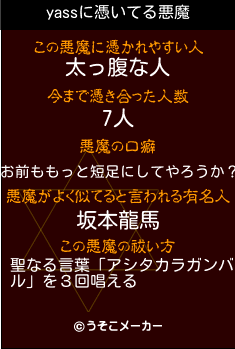 yassの悪魔祓いメーカー結果