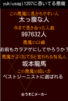 yukiusagi1207の悪魔祓いメーカー結果