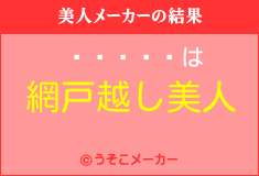 �ȥ���の美人メーカー結果