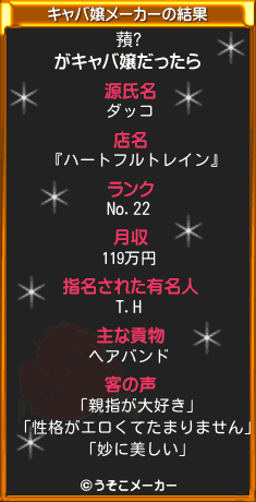 蕷?のキャバ嬢メーカー結果