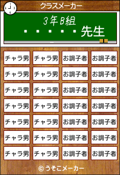 �ֲ���のクラスメーカー結果