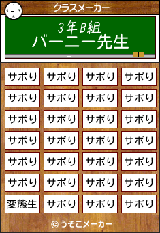 バーニーのクラスメーカー結果