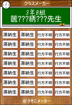 篋???綉???のクラスメーカー結果