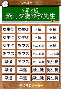 紊цタ腱?絎?のクラスメーカー結果