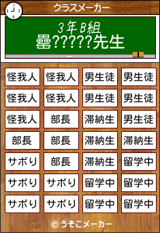 罍?????のクラスメーカー結果