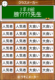 膀????のクラスメーカー結果