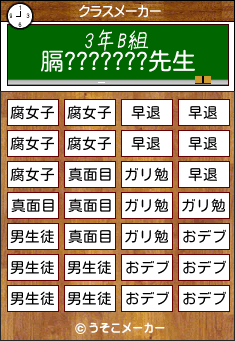 膈???????のクラスメーカー結果