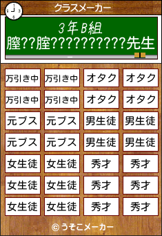 膣??腟??????????のクラスメーカー結果