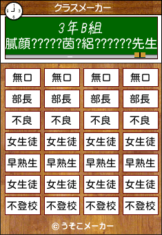 膩顔?????茵?絽??????のクラスメーカー結果