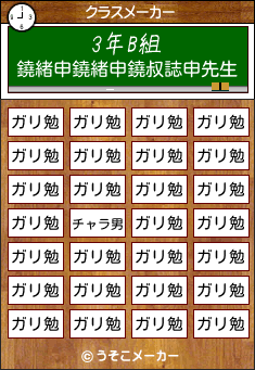 鐃緒申鐃緒申鐃叔誌申のクラスメーカー結果