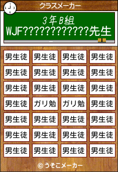 WJF????????????のクラスメーカー結果