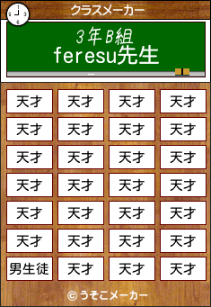 feresuのクラスメーカー結果