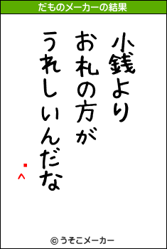 ΃^のだものメーカー結果