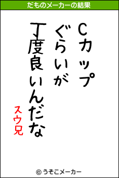 スウ兄のだものメーカー結果