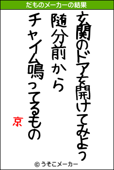 亰のだものメーカー結果