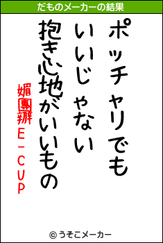 媚團辧E-CUPのだものメーカー結果