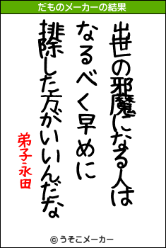 弟子永田のだものメーカー結果