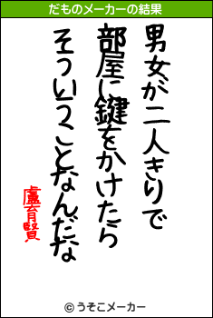 盧育賢のだものメーカー結果