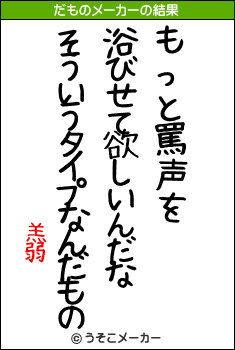 羔弱のだものメーカー結果