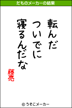 藤亮のだものメーカー結果