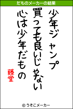 藤堂のだものメーカー結果