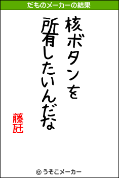 藤瓩のだものメーカー結果