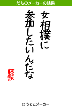 藤鉄のだものメーカー結果