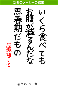 辰蠅憩ってのだものメーカー結果