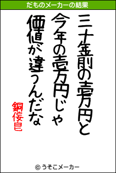 銅侫皀のだものメーカー結果