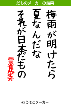 雲雀恭弥のだものメーカー結果