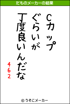 462のだものメーカー結果