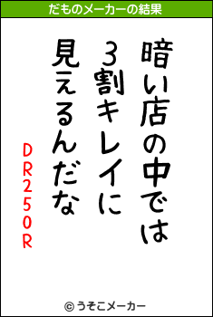 DR250Rのだものメーカー結果